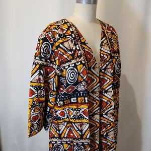 Vibrant Geometric Women's Blazer